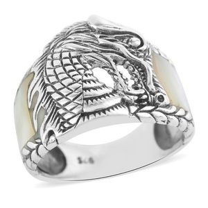 Bali Leagcy Mother of Pearl Ring in Sterling 8